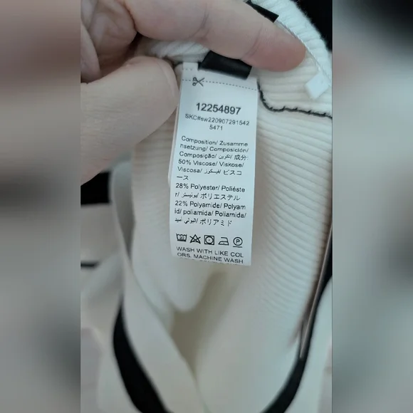 Nwt Emery Rose Black and White Striped Knit Dress Size Large - Picture 7 of 8